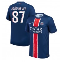 Stroje piłkarskie Paris Saint-Germain Joao Neves #87 Koszulka Podstawowej 2024-25 Krótki Rękaw